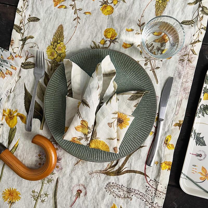 LINEN TABLE RUNNER - FD yellow