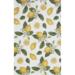 Tea towel with lemons in organic cotton
