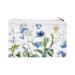 Flat cosmetic bag Blue Flower Garden