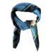 SILK SCARF - Blue Flower Garden JL - Light Blue 50 cm