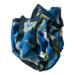 SILK SCARF - Blue Flower Garden JL - Bright blue 90 cm