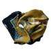 SILK SCARF - Blue Flower Garden JL - Gold 90 cm
