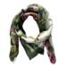 SILK SCARF - Rose Flower Garden JL - Pink/green 50 cm