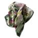 SILK SCARF - Rose Flower Garden JL - Pink/green 50 cm