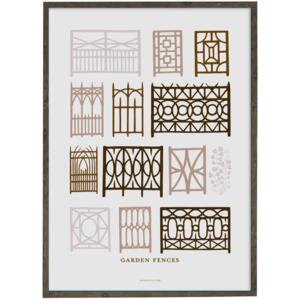 Garden fence (peach) - ART PRINT - CHOOSE SIZE