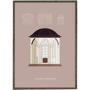 Garden pavilion (peach) - ART PRINT - CHOOSE SIZE
