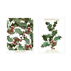 MINI CHRISTMAS CARDS - Holly