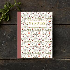 Notebook - Red Floral Pattern