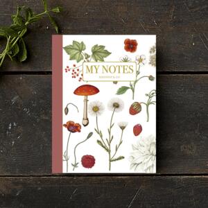 Red Floral Notebook
