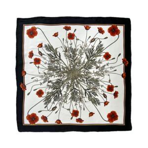 SILK SCARF - Poppy - 50 cm