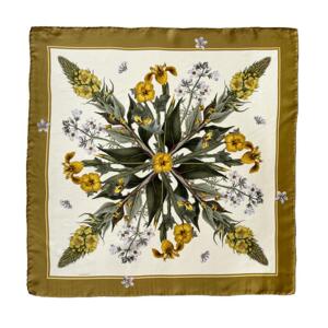 SILK SCARF - Yellow FD - 50 cm