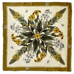 SILK SCARF - Yellow FD - 90 cm