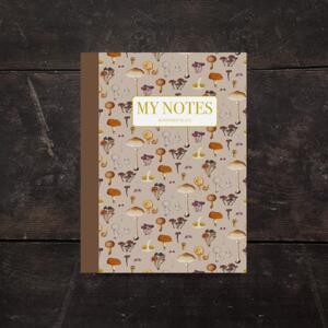 Notebooklet mushroom pattern